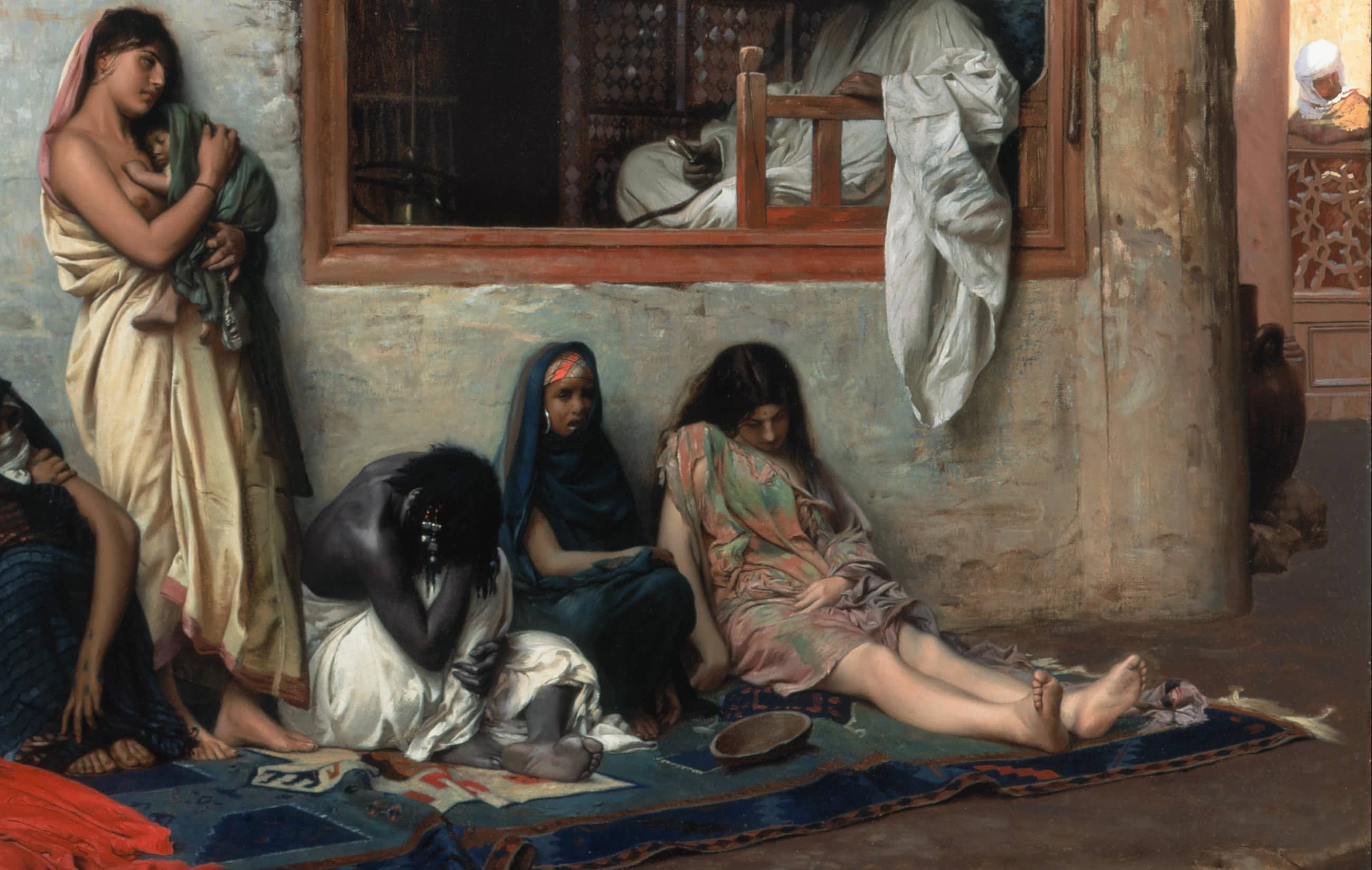 Prodaja žena i dece na srednjovekovnoj pijaci robljem