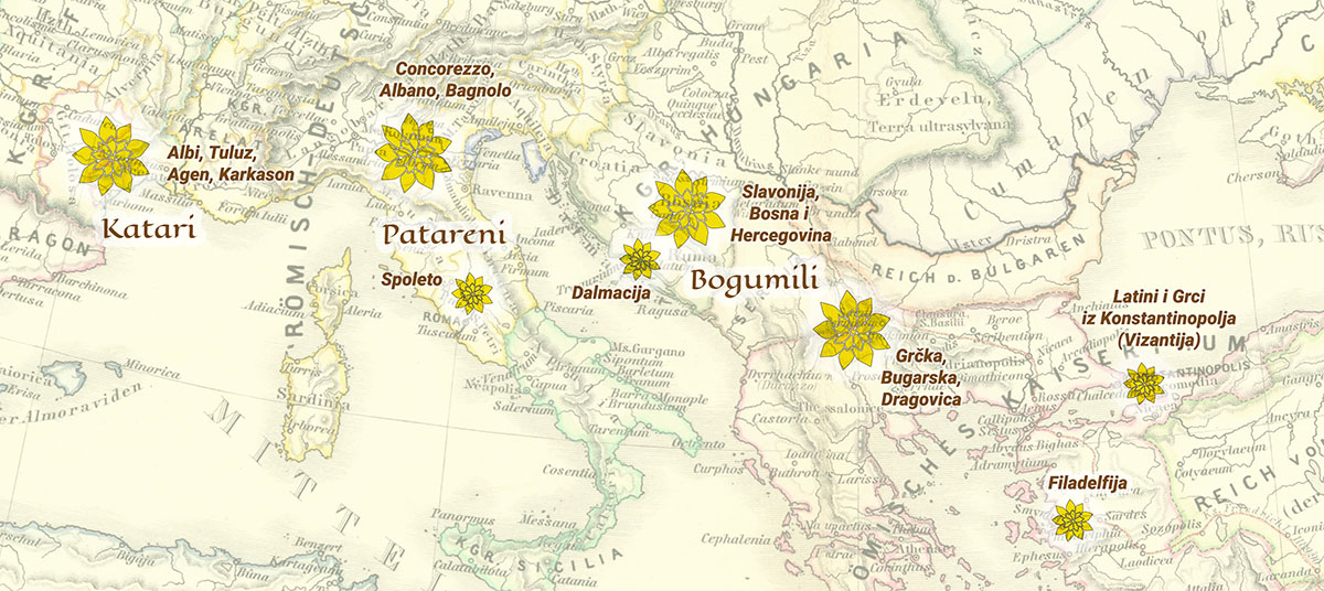Zajednice Katara, Patarena i Bogumila u 13-om stoleću u južnoj Evropi